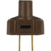 SATCO/NUVO Attachment Plug With Terminal Screws Brown Finish Non Polarized 18/2-Svt Round Wire 15A 125V (90-1114)