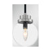 SATCO/NUVO Axis 1-Light Pendant Fixture Matte Black Finish With Brushed Nickel Accents Clear Glass (60-7131)