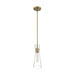 SATCO/NUVO Bahari 1-Light Mini Pendant Fixture Vintage Brass Finish With Clear Glass (60-6858)