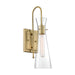 SATCO/NUVO Bahari 1-Light Wall Sconce Fixture Vintage Brass Finish With Clear Glass (60-6857)