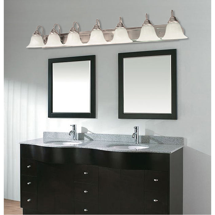 SATCO/NUVO Ballerina 7-Light 48 Inch Vanity With Frosted White Glass (60-3283)