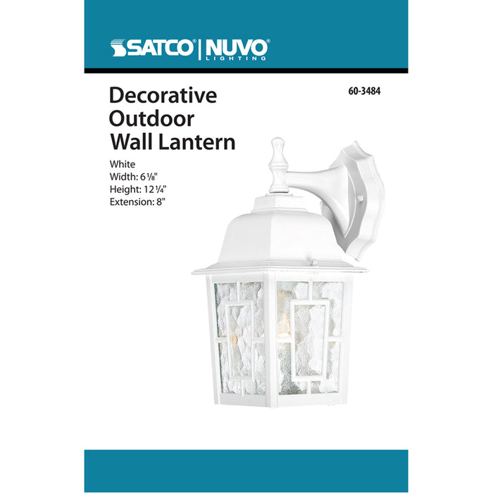 SATCO/NUVO Banyan 1-Light 12 Inch Outdoor Wall With Clear Water Glass Color Retail Packaging (60-3484)