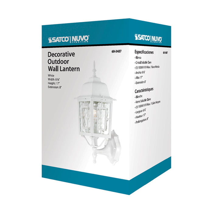 SATCO/NUVO Banyan 1-Light 17 Inch Outdoor Wall With Clear Water Glass Color Retail Packaging (60-3487)