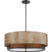 SATCO/NUVO Barrique 5-Light Pendant Fixture Black With Honey Wood Finish (60-6980)