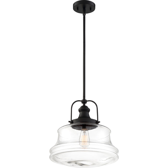 SATCO/NUVO Basel 1-Light Pendant Fixture Aged Bronze Finish With Clear Glass (60-6759)