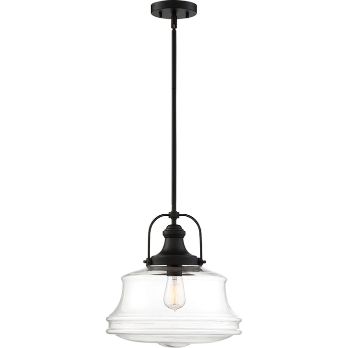 SATCO/NUVO Basel 1-Light Pendant Fixture Aged Bronze Finish With Clear Glass (60-6759)