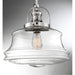 SATCO/NUVO Basel 1-Light Pendant Fixture Polished Nickel Finish With Clear Glass (60-6758)