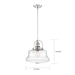 SATCO/NUVO Basel 1-Light Pendant Fixture Polished Nickel Finish With Clear Glass (60-6758)