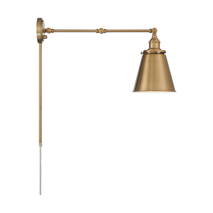 SATCO/NUVO Bayard Swing Arm Lamp Burnished Brass With Switch (60-7367)