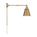 SATCO/NUVO Bayard Swing Arm Lamp Burnished Brass With Switch (60-7367)