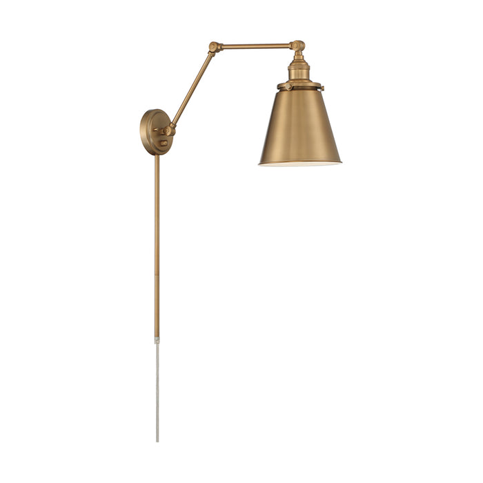 SATCO/NUVO Bayard Swing Arm Lamp Burnished Brass With Switch (60-7367)