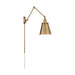 SATCO/NUVO Bayard Swing Arm Lamp Burnished Brass With Switch (60-7367)