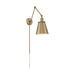 SATCO/NUVO Bayard Swing Arm Lamp Burnished Brass With Switch (60-7367)