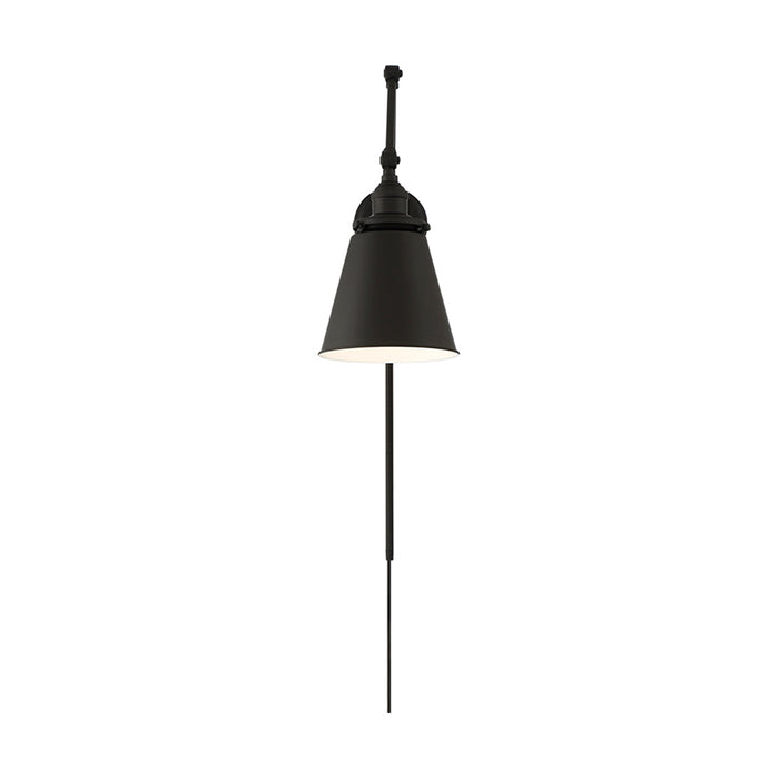 SATCO/NUVO Bayard Swing Arm Lamp Matte Black With Switch (60-7369)