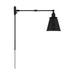 SATCO/NUVO Bayard Swing Arm Lamp Matte Black With Switch (60-7369)