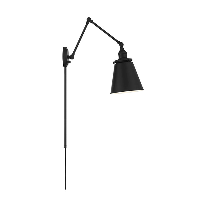 SATCO/NUVO Bayard Swing Arm Lamp Matte Black With Switch (60-7369)