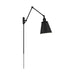 SATCO/NUVO Bayard Swing Arm Lamp Matte Black With Switch (60-7369)