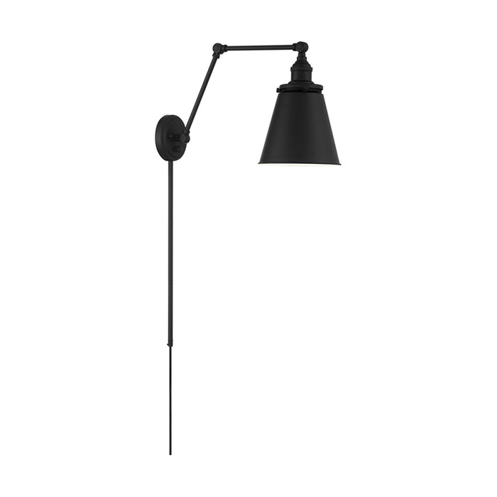 SATCO/NUVO Bayard Swing Arm Lamp Matte Black With Switch (60-7369)
