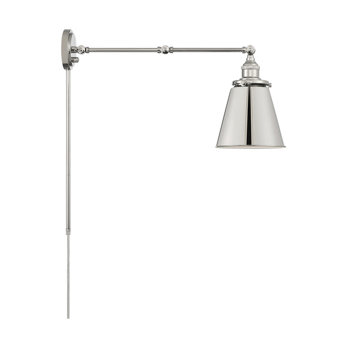 SATCO/NUVO Bayard Swing Arm Lamp Polished Nickel With Switch (60-7368)
