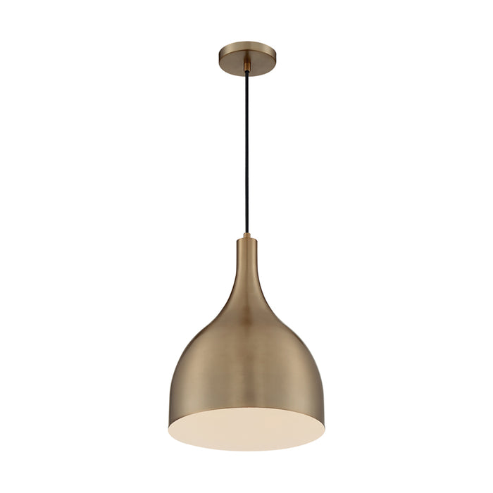 SATCO/NUVO Bellcap 1-Light Large Pendant Fixture Burnished Brass Finish (60-7077)