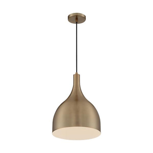 SATCO/NUVO Bellcap 1-Light Large Pendant Fixture Burnished Brass Finish (60-7077)