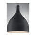 SATCO/NUVO Bellcap 1-Light Large Pendant Fixture Matte Black Finish (60-7087)