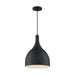 SATCO/NUVO Bellcap 1-Light Large Pendant Fixture Matte Black Finish (60-7087)