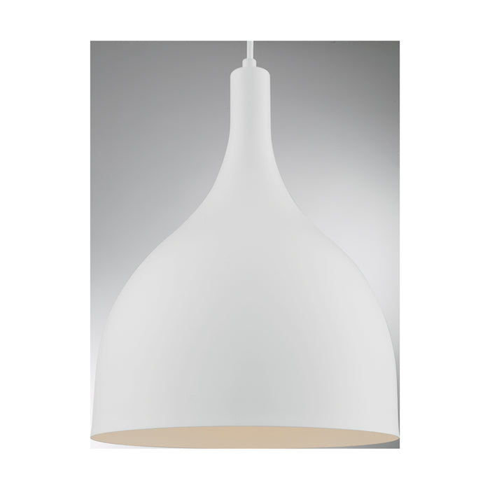 SATCO/NUVO Bellcap 1-Light Large Pendant Fixture Matte White Finish (60-7097)