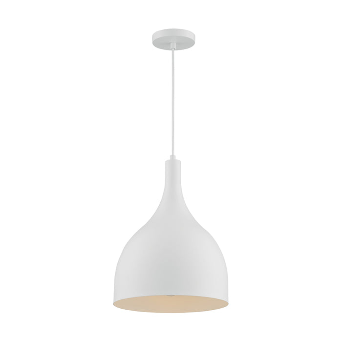 SATCO/NUVO Bellcap 1-Light Large Pendant Fixture Matte White Finish (60-7097)