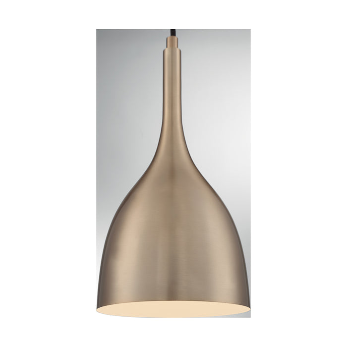 SATCO/NUVO Bellcap 1-Light Small Pendant Fixture Burnished Brass Finish (60-7076)