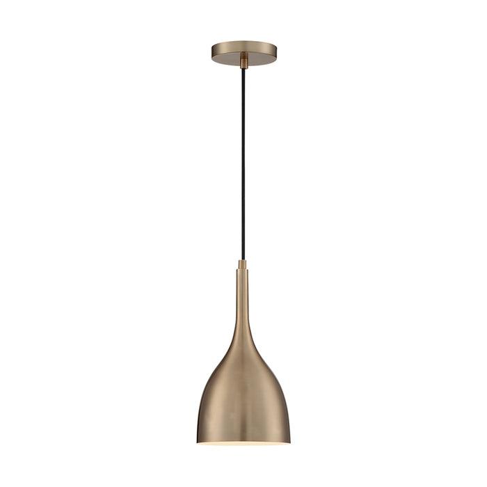 SATCO/NUVO Bellcap 1-Light Small Pendant Fixture Burnished Brass Finish (60-7076)