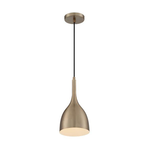 SATCO/NUVO Bellcap 1-Light Small Pendant Fixture Burnished Brass Finish (60-7076)