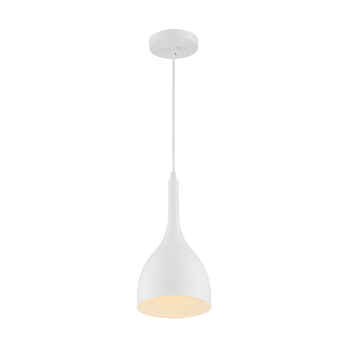 SATCO/NUVO Bellcap 1-Light Small Pendant Fixture Matte White Finish (60-7096)