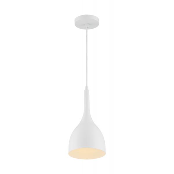 SATCO/NUVO Bellcap 1-Light Small Pendant Fixture Matte White Finish (60-7096)