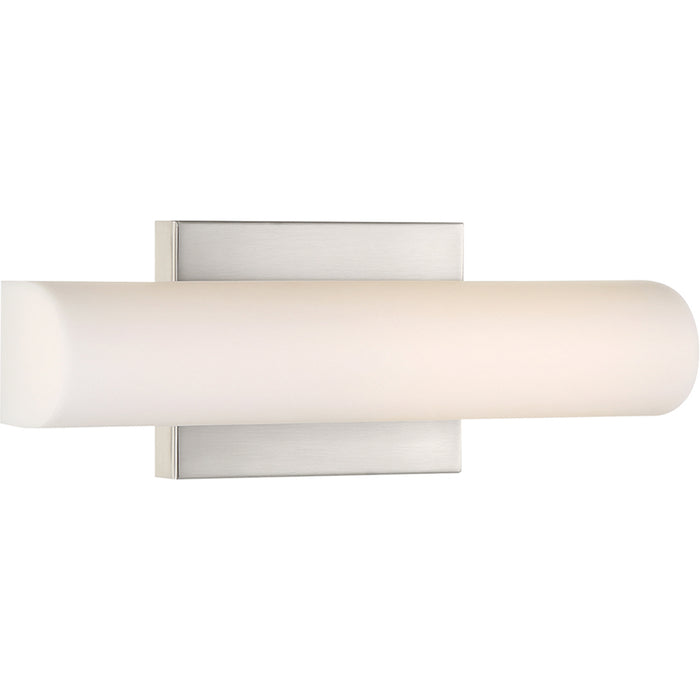 SATCO/NUVO Bend LED Small Vanity Brushed Nickel Finish With White Acrylic (62-1321)