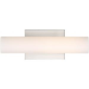 SATCO/NUVO Bend LED Small Vanity Brushed Nickel Finish With White Acrylic (62-1321)