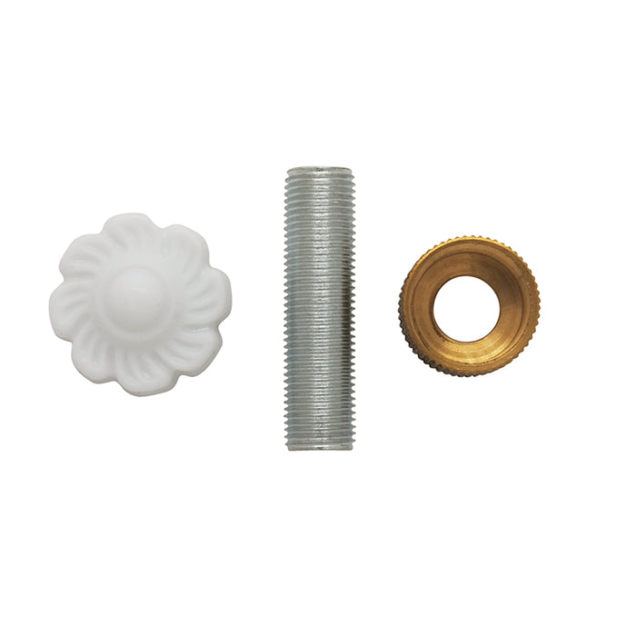 SATCO/NUVO Blank Up Kit White Finish 5 Inch Diameter 7/16 Inch Center Hole Includes Hardware (90-045)