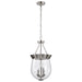 SATCO/NUVO Boliver 3 Light Pendant 11 Inch Brushed Nickel Finish Clear Seeded Glass (60-7802)