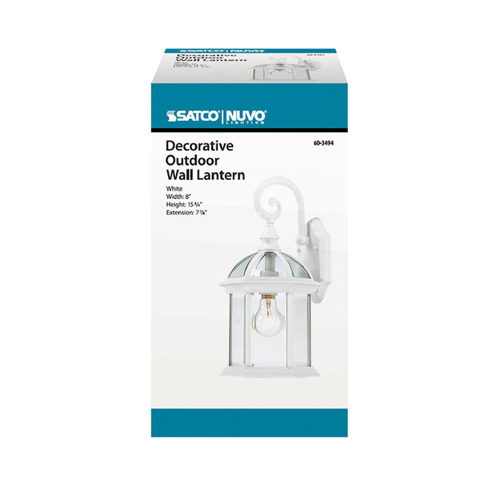 SATCO/NUVO Boxwood 1-Light 15 Inch Outdoor Wall With Clear Seed Glass Color Retail Packaging (60-3494)