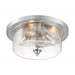SATCO/NUVO Bransel 3-Light Flush Mount Fixture Brushed Nickel Finish With Clear Seeded Glass (60-7191)