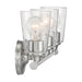 SATCO/NUVO Bransel 3-Light Vanity Fixture Brushed Nickel Finish With Clear Seeded Glass (60-7183)