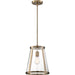 SATCO/NUVO Bruge 1-Light Pendant Fixture Burnished Brass Finish With Clear Glass (60-6697)