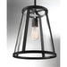 SATCO/NUVO Bruge 1-Light Pendant Fixture Matte Black Finish With Clear Glass (60-6699)