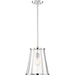 SATCO/NUVO Bruge 1-Light Pendant Fixture Polished Nickel Finish With Clear Glass (60-6698)