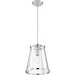 SATCO/NUVO Bruge 1-Light Pendant Fixture Polished Nickel Finish With Clear Glass (60-6698)