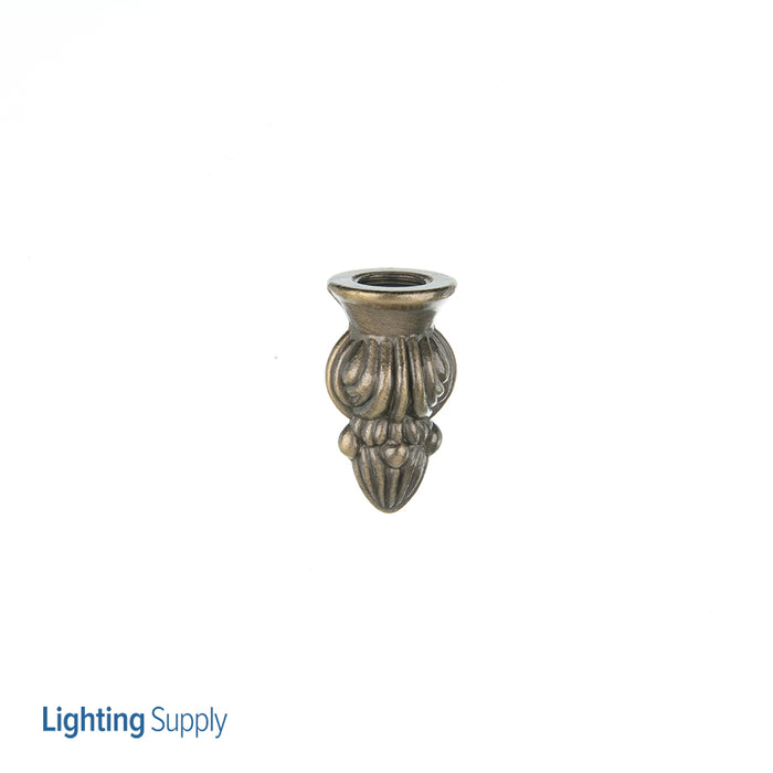 SATCO/NUVO Bud Finial 1-3/8 Inch Height 1/8 IP Antique Brass Finish (90-1724)