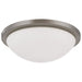 SATCO/NUVO Button 13 Inch LED Flush Mount Fixture Brushed Nickel Finish CCT Selectable 3000K/4000K/5000K 120V (62-1843)