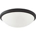 SATCO/NUVO Button LED 17 Inch Flush Mount Fixture Black Finish (62-1444)