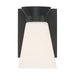 SATCO/NUVO Caleta 1-Light Wall Sconce Fixture Black Finish With Frosted Cylindrical Glass (60-7311)