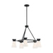 SATCO/NUVO Caleta 5-Light Chandelier Fixture Black Finish With Frosted Cylindrical Glass (60-7315)